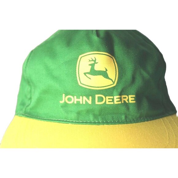 John Deere Vintage 2005 Snapback Hat Green Yellow Adjustable Cap Cotton Farm - Picture 2 of 7